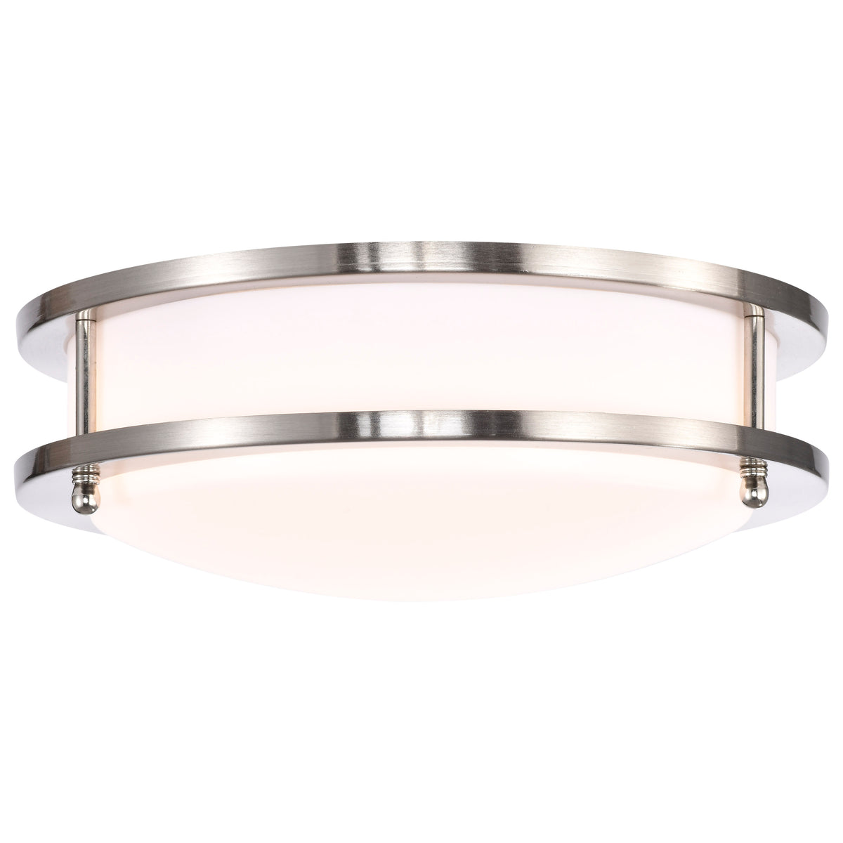 Glamour LED 10 inch - Flush Mount Fixture - Brushed Nickel Finish - CCT Selectable 3K/4K/5K