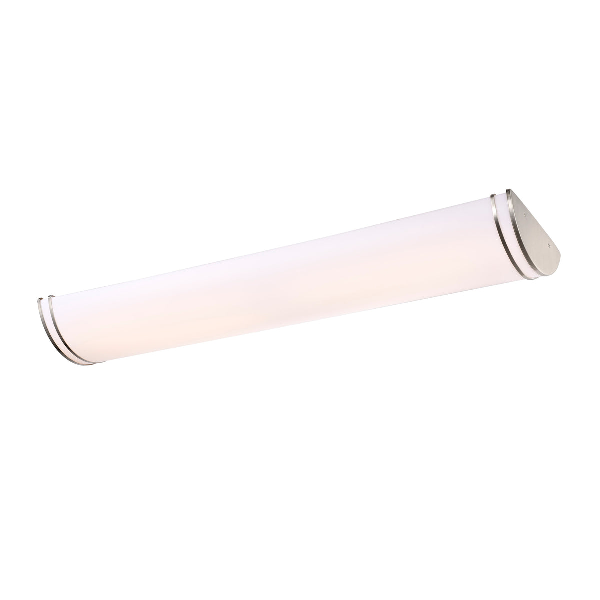 Glamour LED 50 inch - Linear Flush Mount Fixture - Brushed Nickel Finish - CCT Selectable 3K/4K/5K