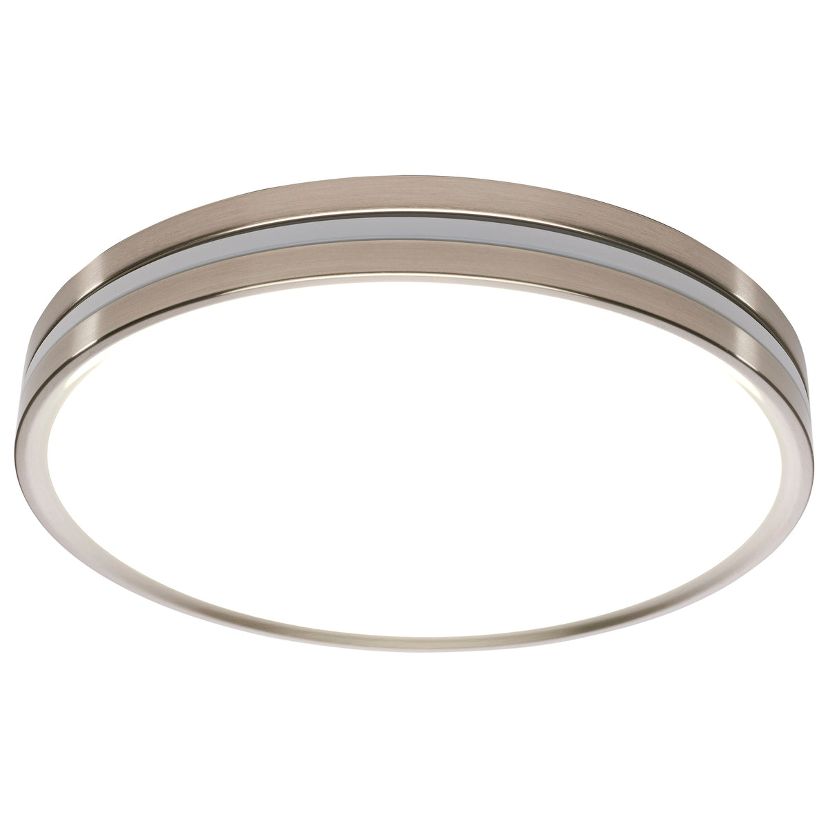 15 Inch Surface Mount with Night Light - 5 CCT Selectable - Brushed Nickel Finish