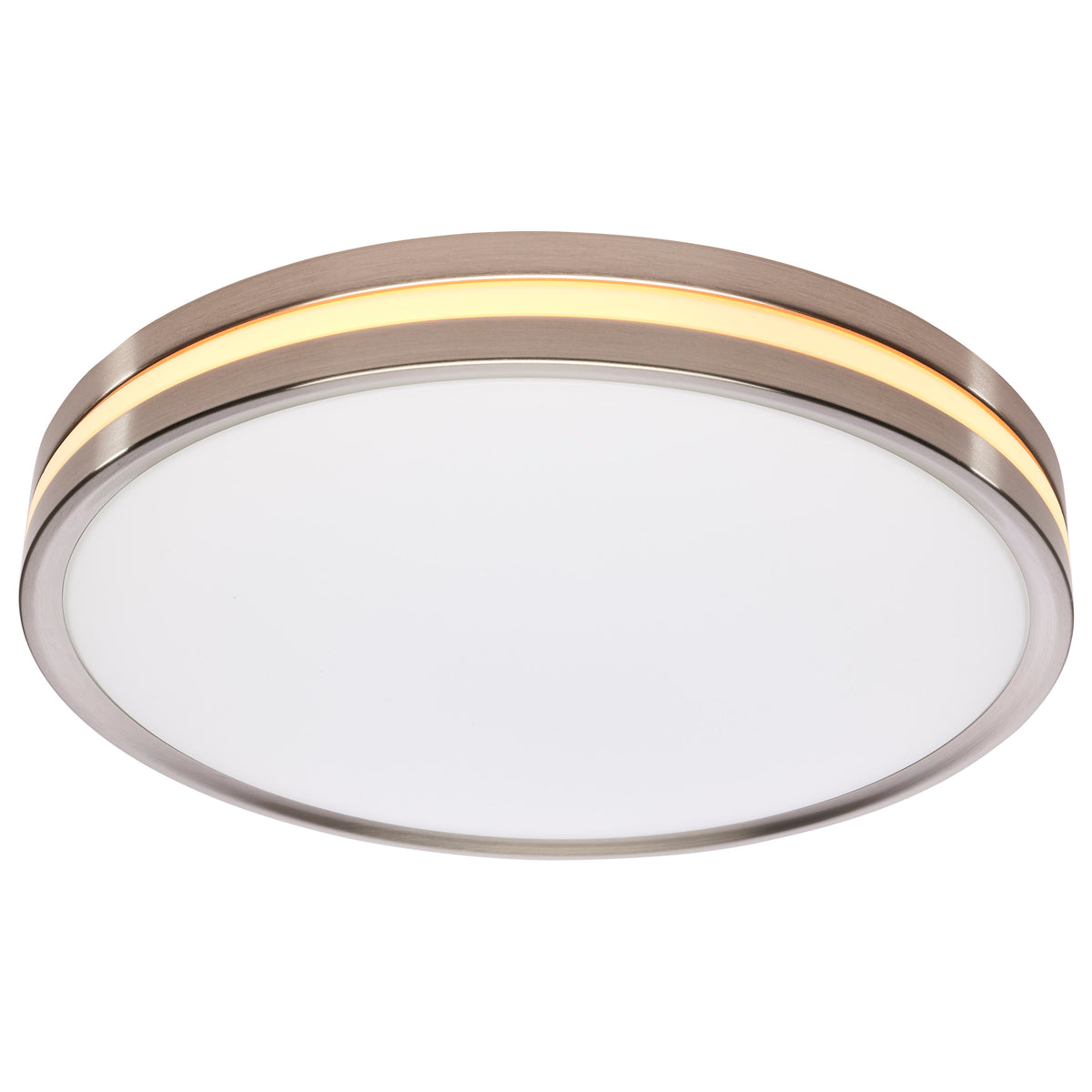 15 Inch Surface Mount with Night Light - 5 CCT Selectable - Brushed Nickel Finish