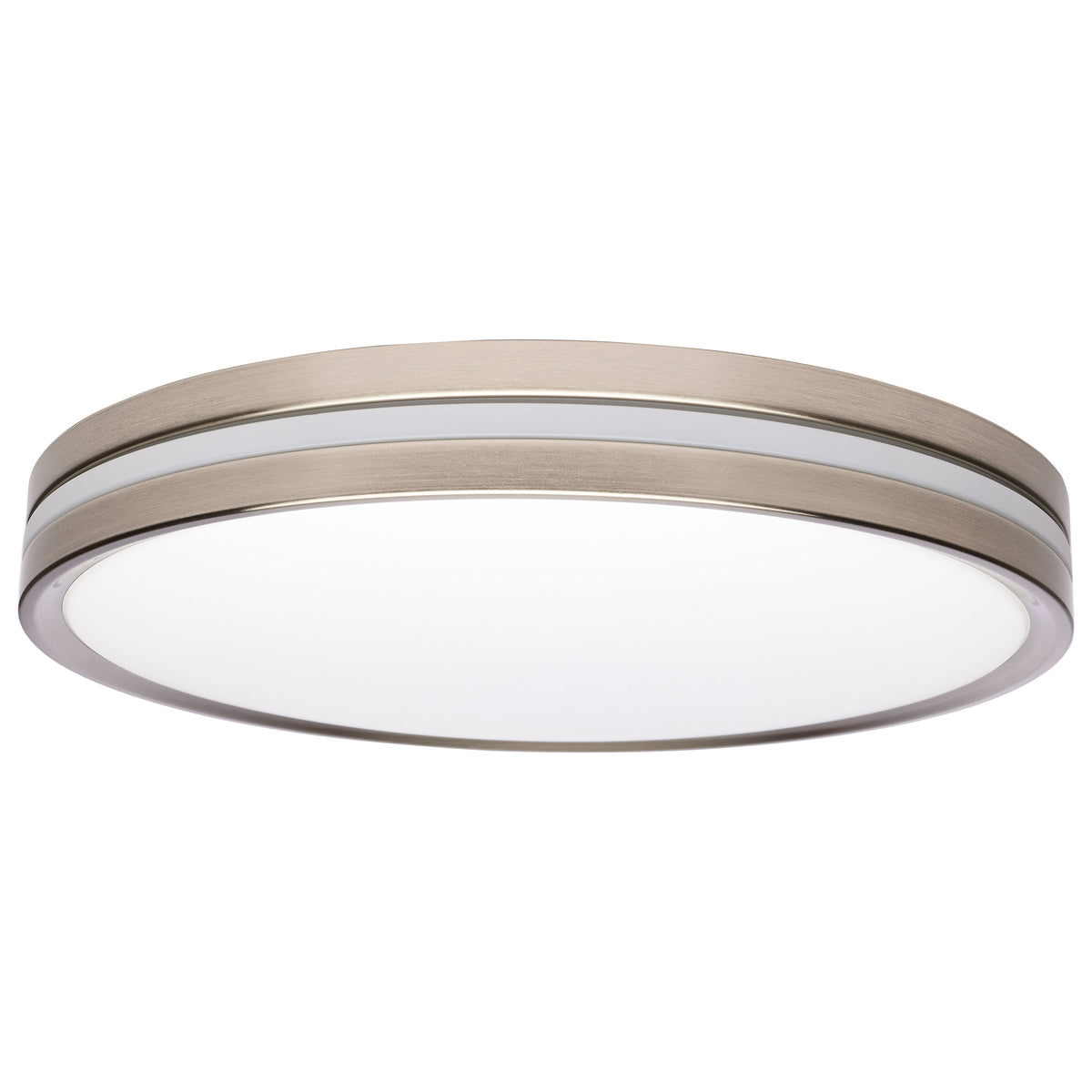 15 Inch Surface Mount with Night Light - 5 CCT Selectable - Brushed Nickel Finish