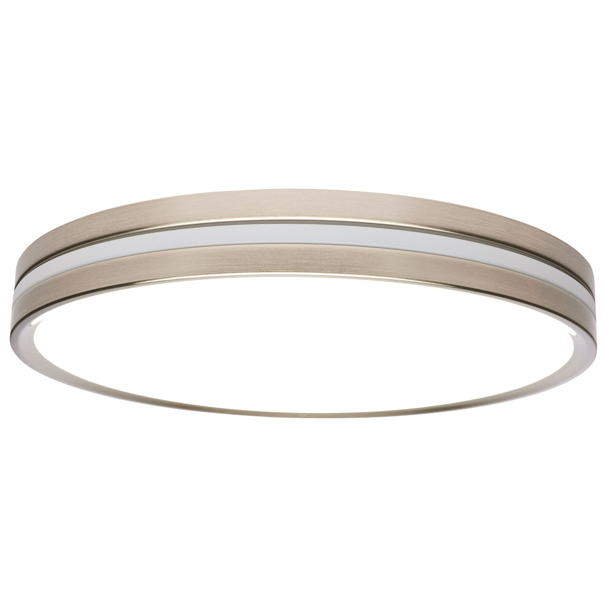 15 Inch Surface Mount with Night Light - 5 CCT Selectable - Brushed Nickel Finish