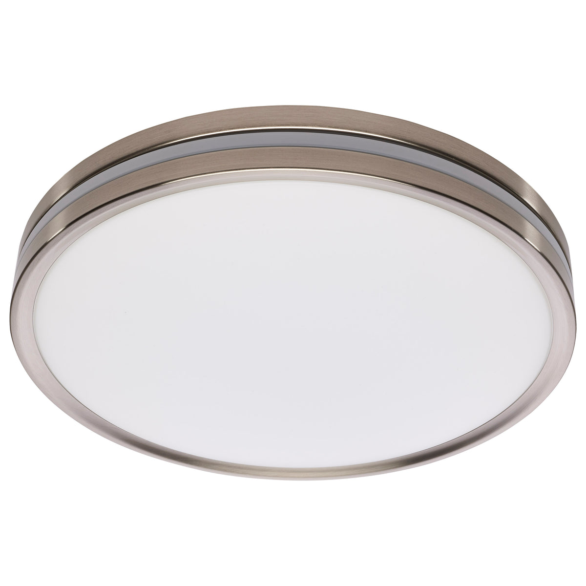 15 Inch Surface Mount with Night Light - 5 CCT Selectable - Brushed Nickel Finish