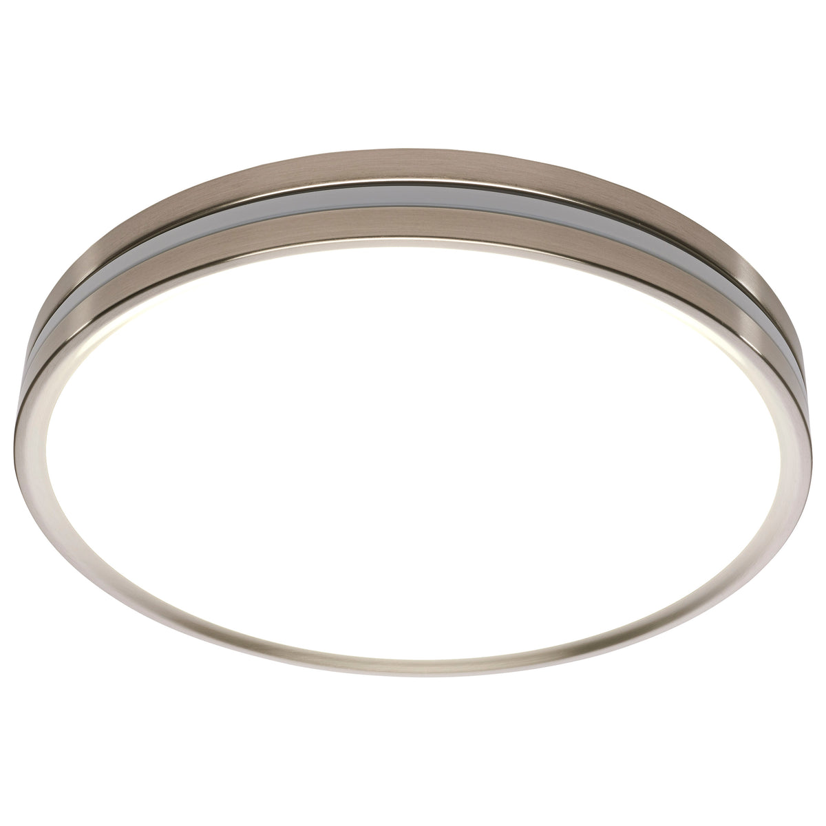 15 Inch Surface Mount with Night Light - 5 CCT Selectable - Brushed Nickel Finish
