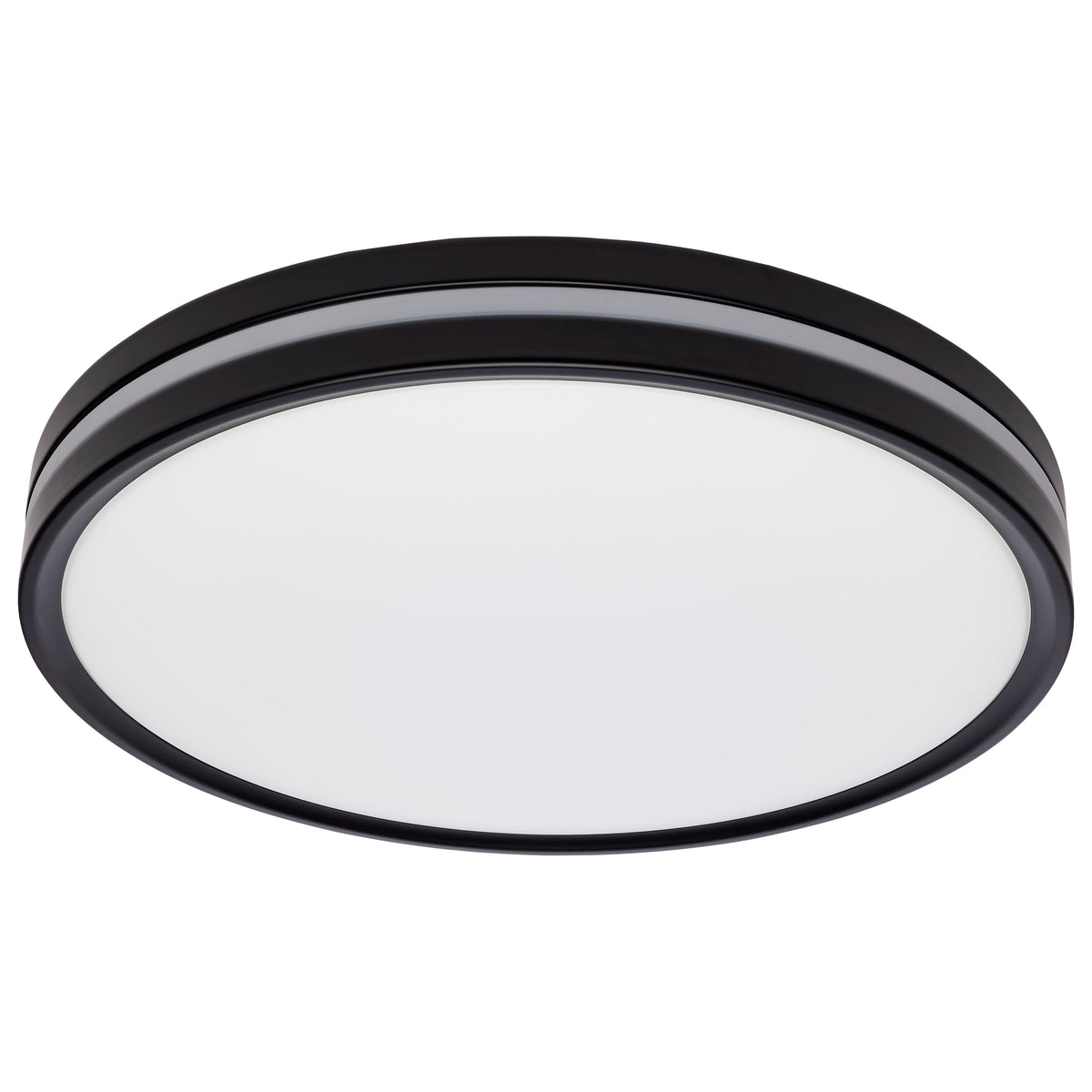 15 Inch Surface Mount with Night Light - 5 Selectable - Matte Black Finish bulb or fixture view