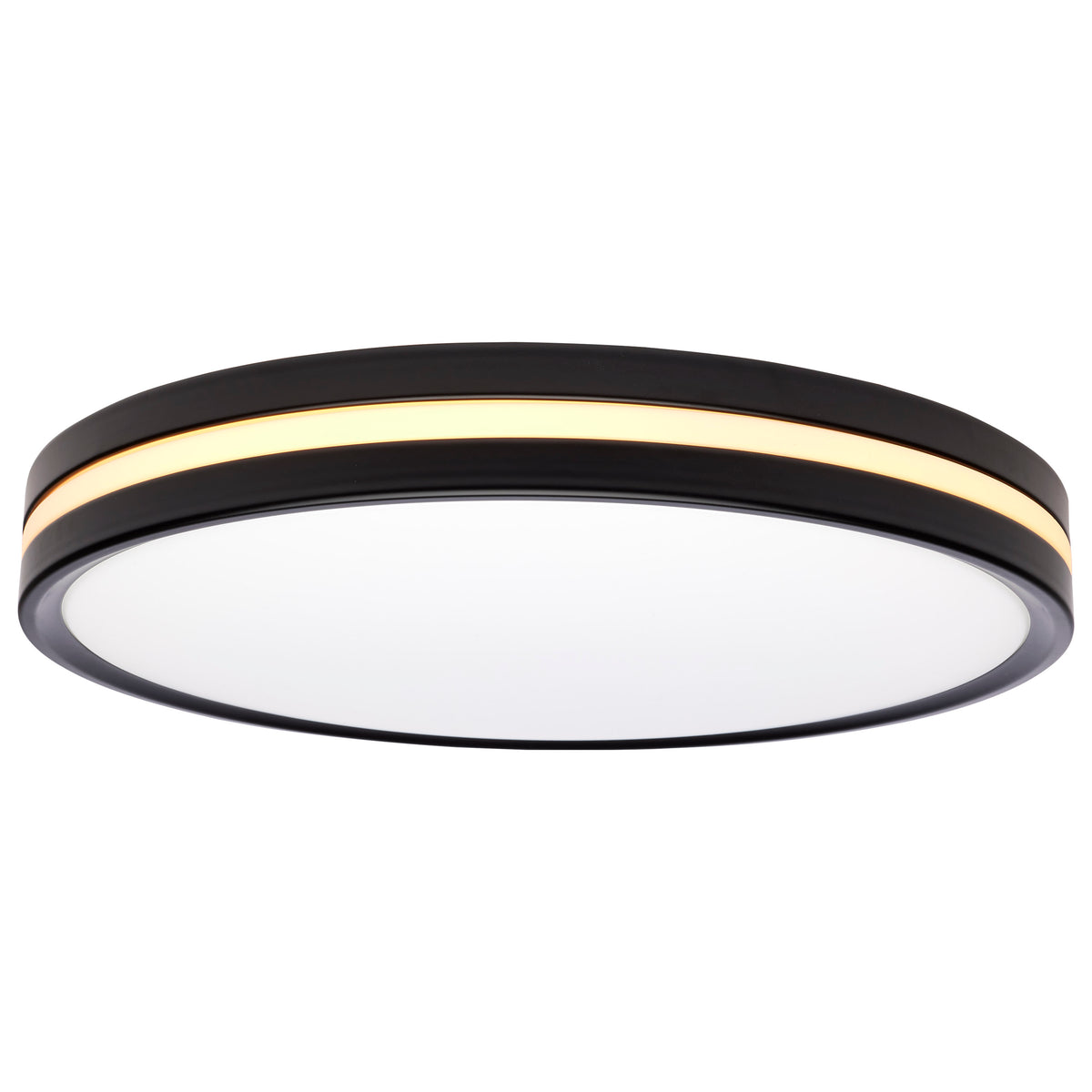 15 Inch Surface Mount with Night Light - 5 CCT Selectable - Matte Black Finish