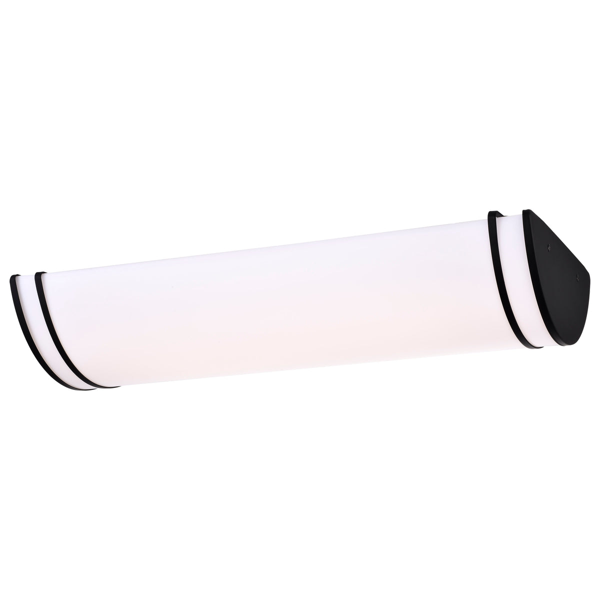 Glamour LED 25 inch - Linear Flush Mount Fixture - Black Finish - CCT Selectable 3K/4K/5K