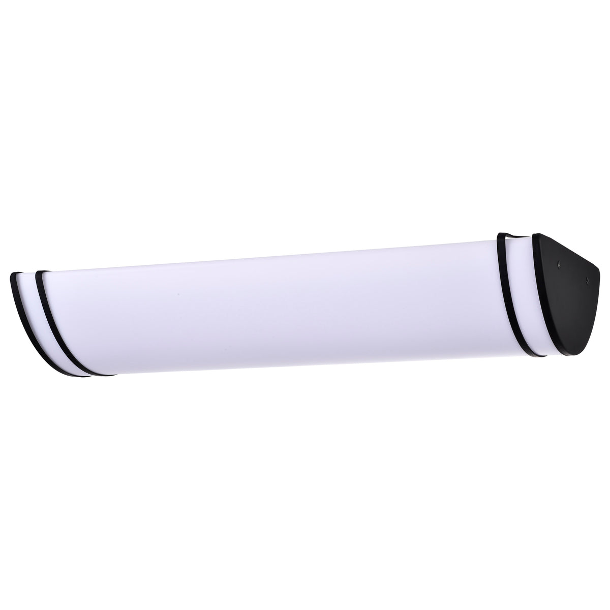 Glamour LED 25 inch - Linear Flush Mount Fixture - Black Finish - CCT Selectable 3K/4K/5K