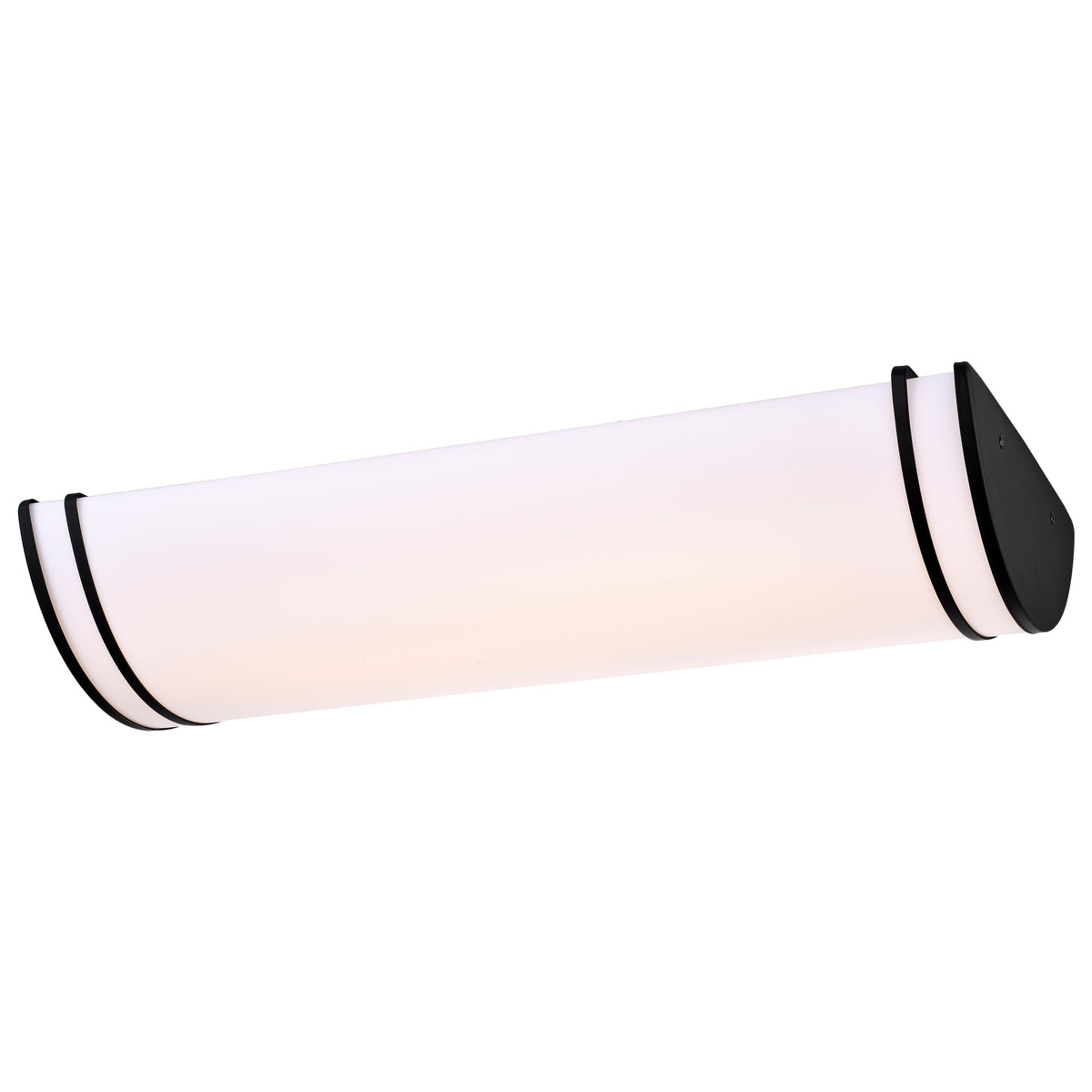 Glamour LED 25 inch - Linear Flush Mount Fixture - Black Finish - CCT Selectable 3K/4K/5K