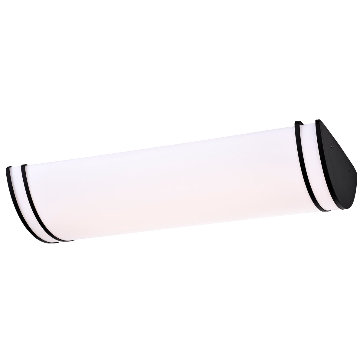 Glamour LED 25 inch - Linear Flush Mount Fixture - Black Finish - CCT Selectable 3K/4K/5K