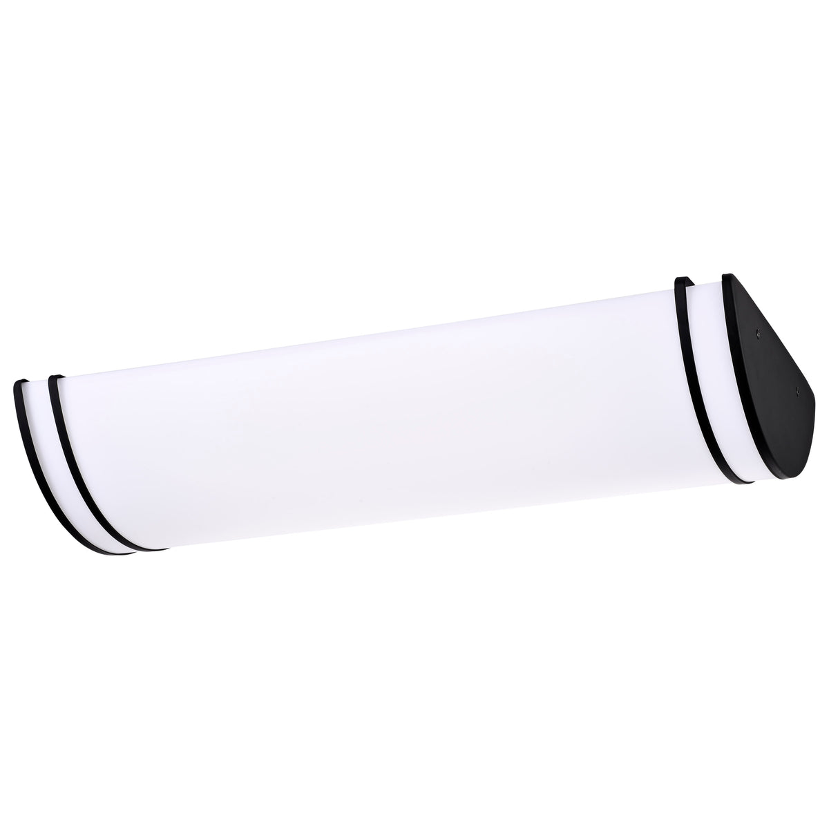 Glamour LED 25 inch - Linear Flush Mount Fixture - Black Finish - CCT Selectable 3K/4K/5K