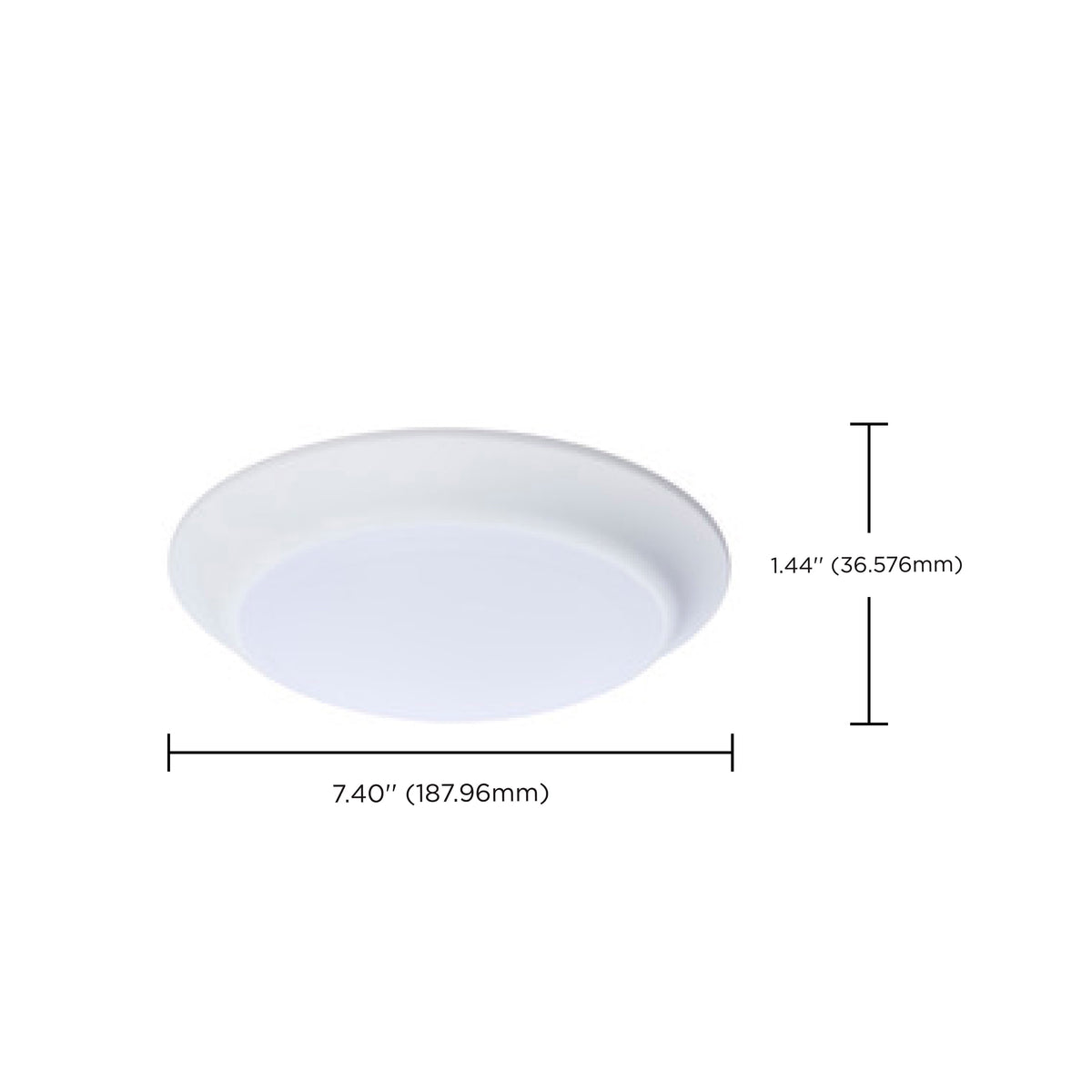 7 Inch LED Disk Light - 27K/3K/35K/4K/5K CCT Selectable - White Finish - 6 Unit Contractor Pack