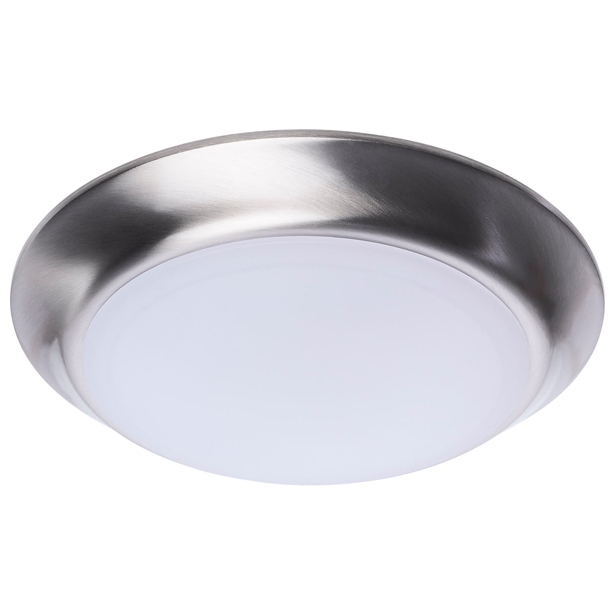 7 Inch LED Disk Light - 27K/3K/35K/4K/5K CCT Selectable - Brushed Nickel Finish