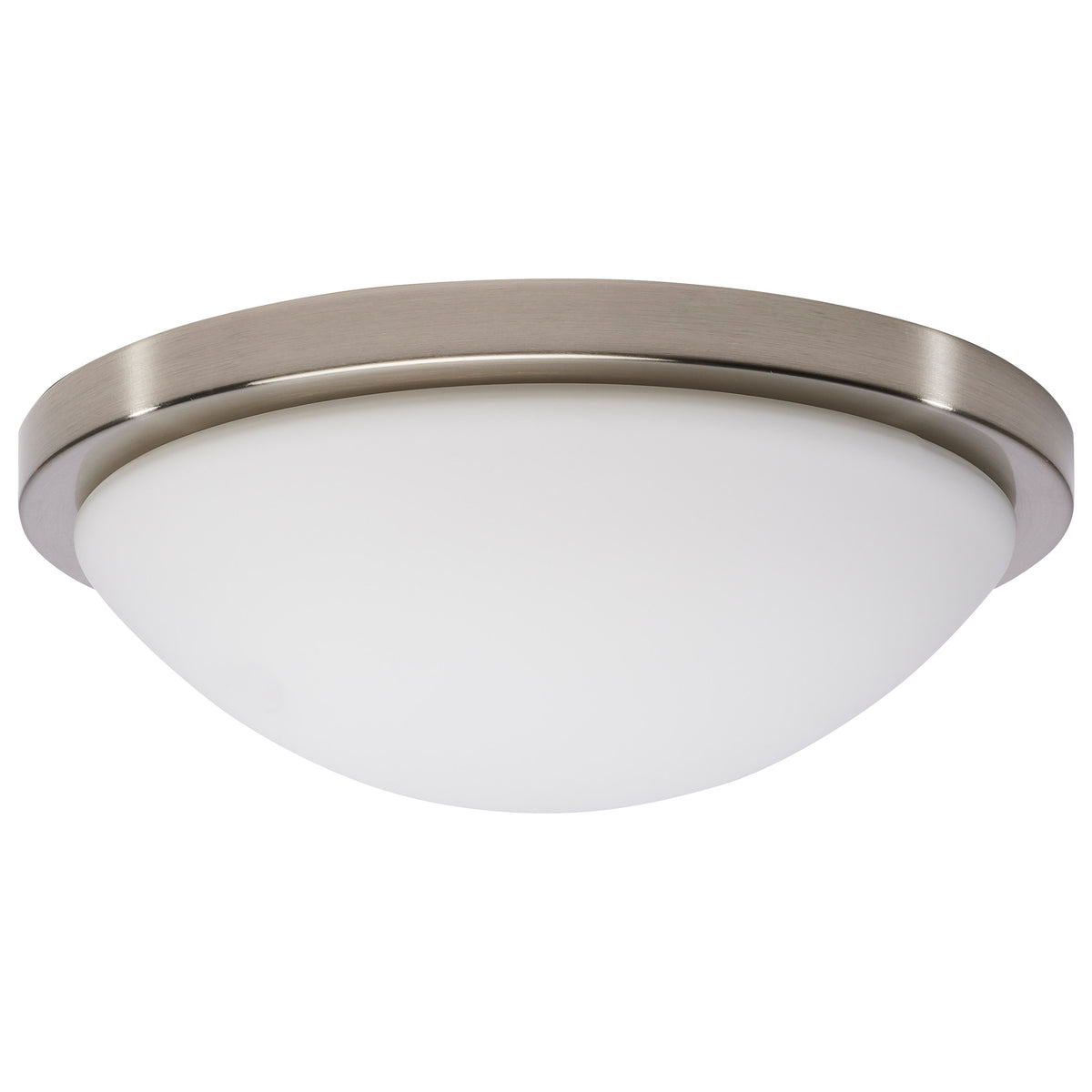 Button - 11 Inch LED Flush Mount Fixture - Brushed Nickel Finish - Selectable - 120 Volts lighting product