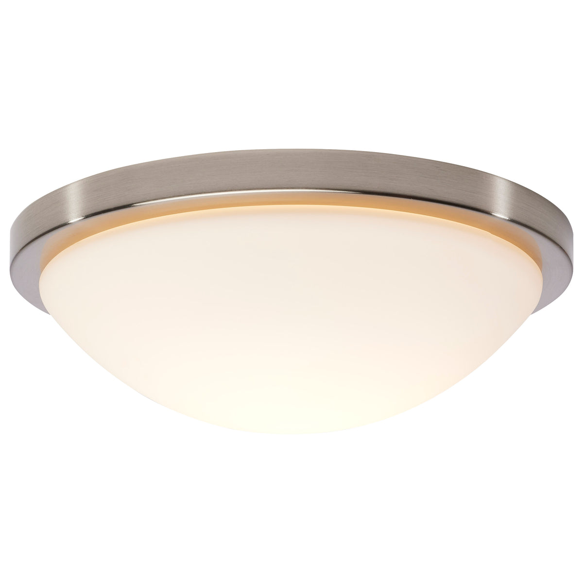 Button - 11 Inch LED Flush Mount Fixture - Brushed Nickel Finish - CCT Selectable - 120 Volts