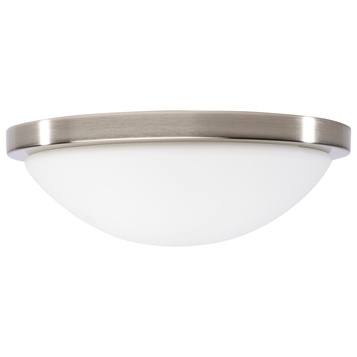 Button - 11 Inch LED Flush Mount Fixture - Brushed Nickel Finish - CCT Selectable - 120 Volts