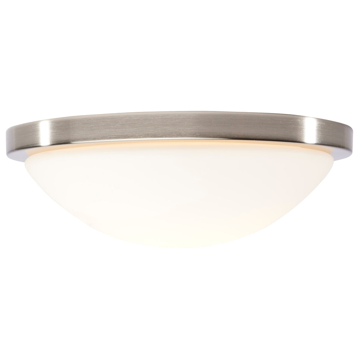 Button - 11 Inch LED Flush Mount Fixture - Brushed Nickel Finish - CCT Selectable - 120 Volts