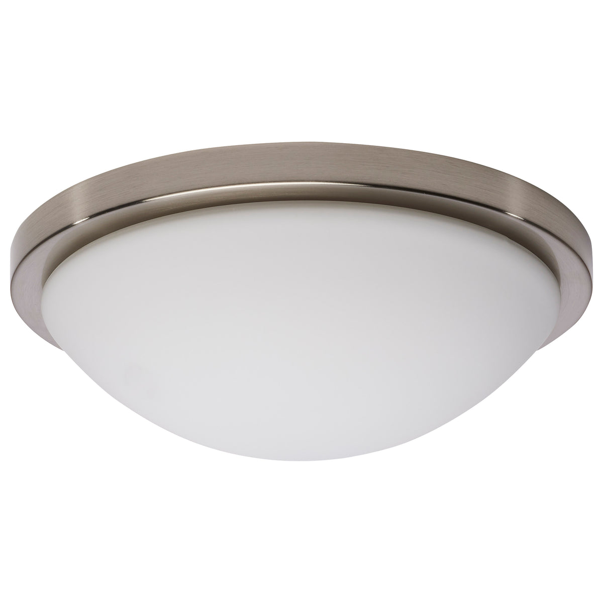 Button - 11 Inch LED Flush Mount Fixture - Brushed Nickel Finish - CCT Selectable - 120 Volts