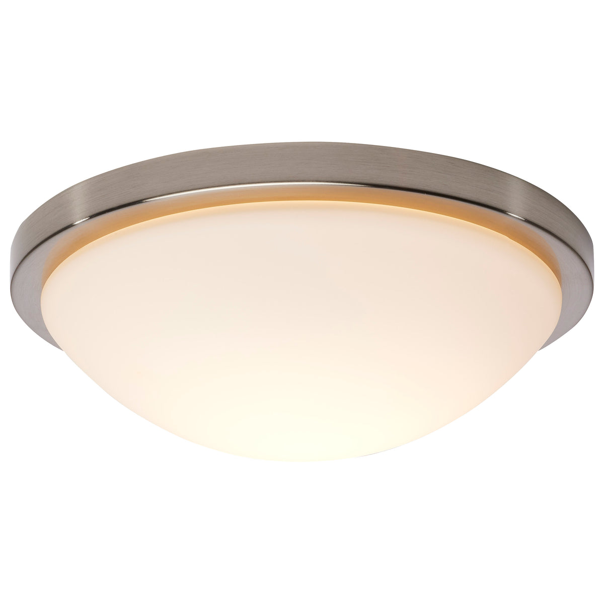 Button - 11 Inch LED Flush Mount Fixture - Brushed Nickel Finish - CCT Selectable - 120 Volts