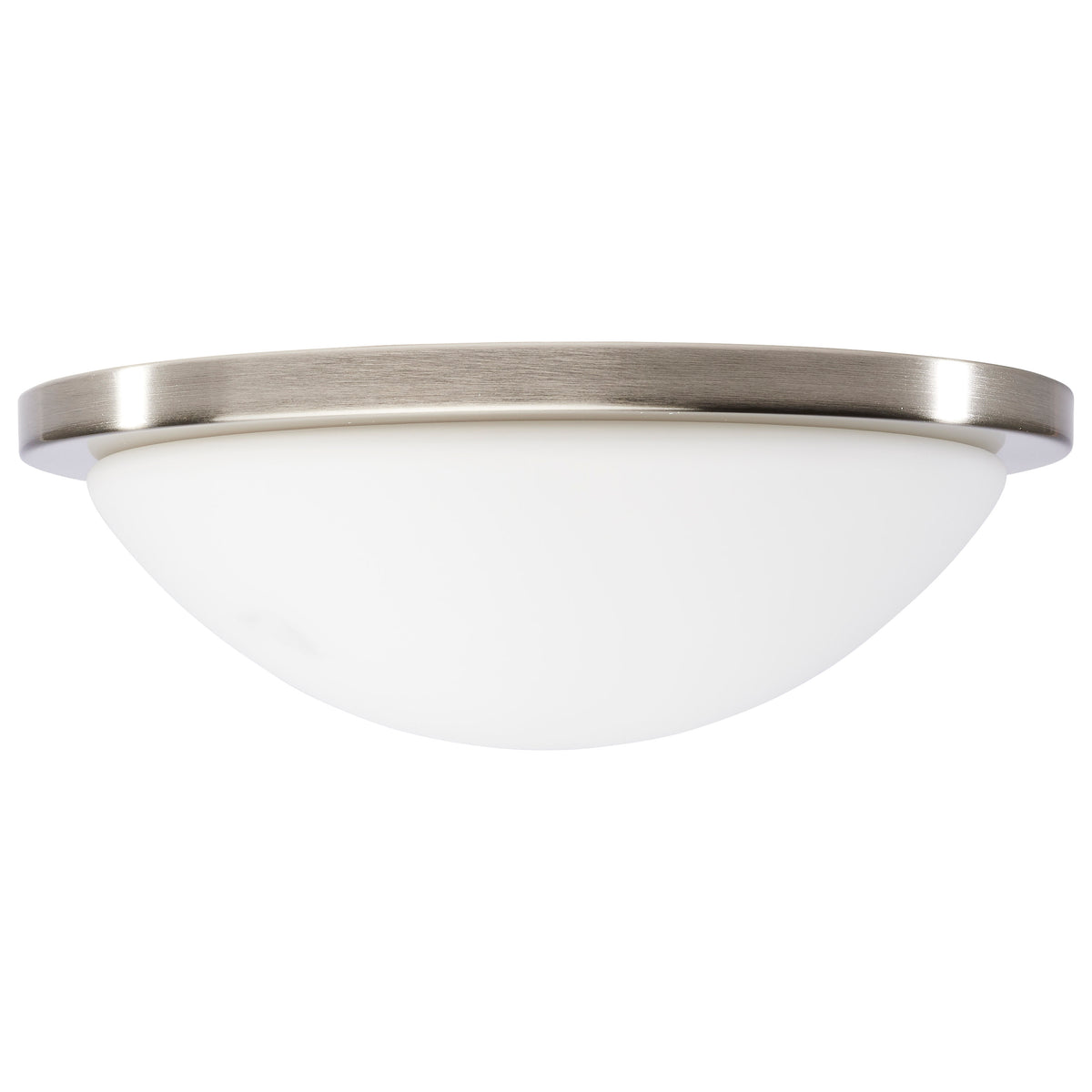 Button - 13 Inch LED Flush Mount Fixture - Brushed Nickel Finish - CCT Selectable - 120 Volts