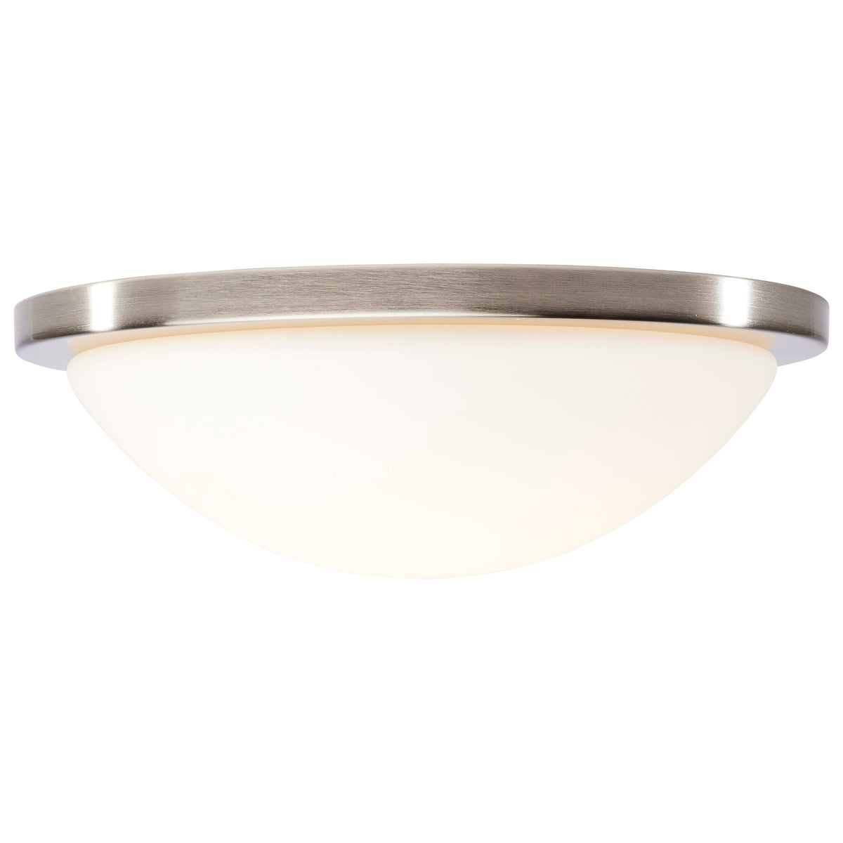 Button - 13 Inch LED Flush Mount Fixture - Brushed Nickel Finish - CCT Selectable - 120 Volts