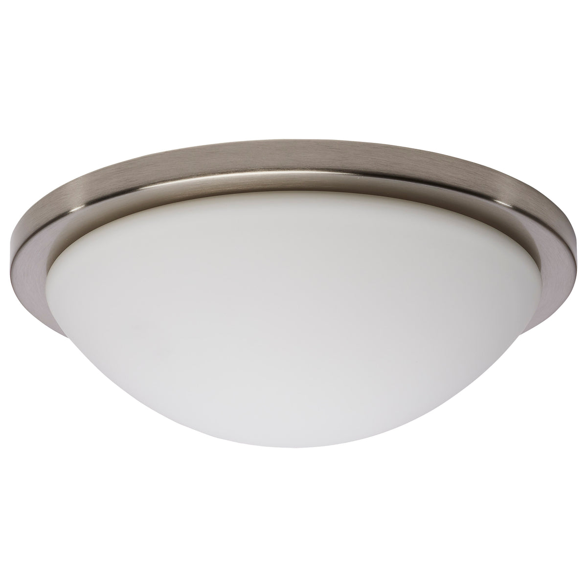 Button - 13 Inch LED Flush Mount Fixture - Brushed Nickel Finish - CCT Selectable - 120 Volts