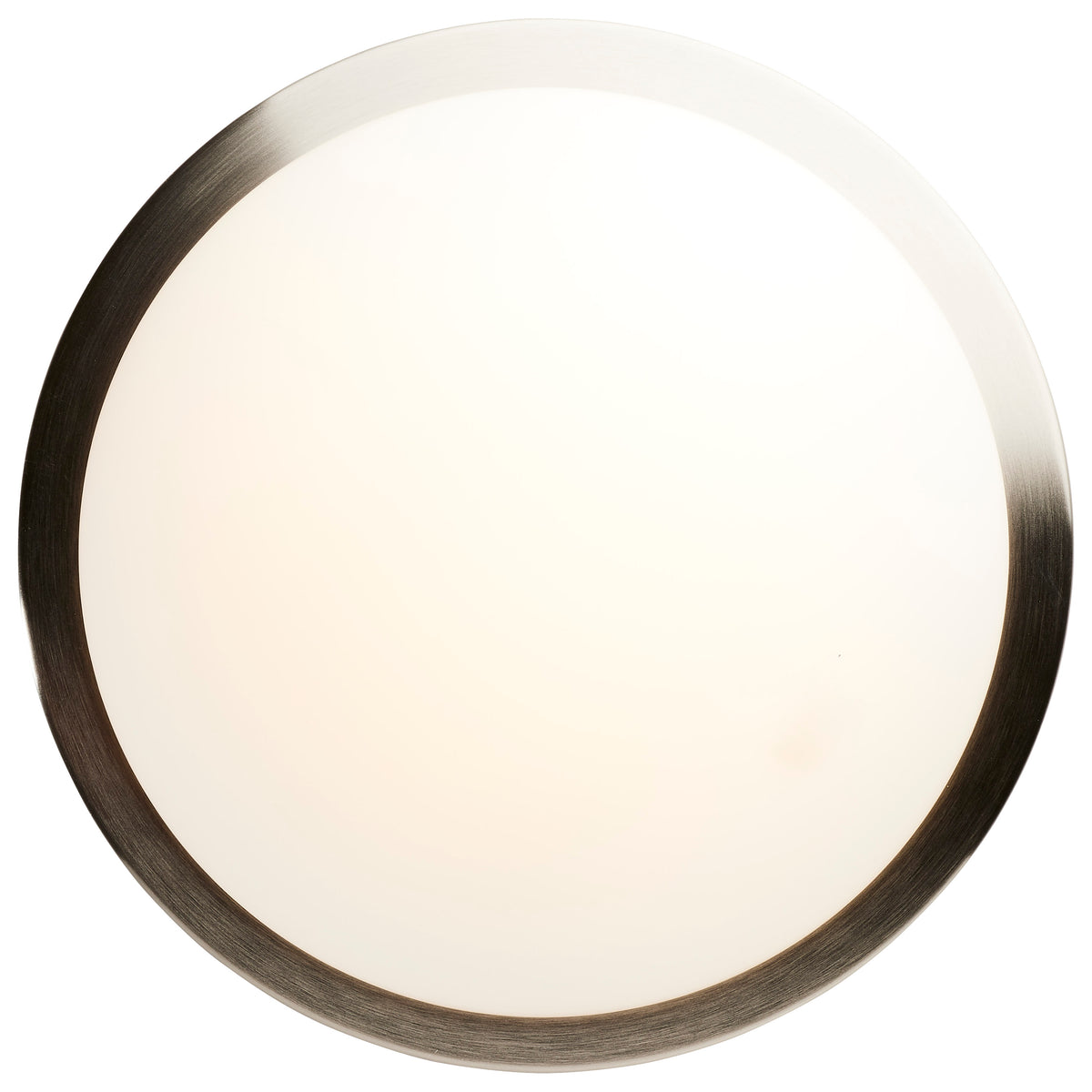 Button - 13 Inch LED Flush Mount Fixture - Brushed Nickel Finish - CCT Selectable - 120 Volts