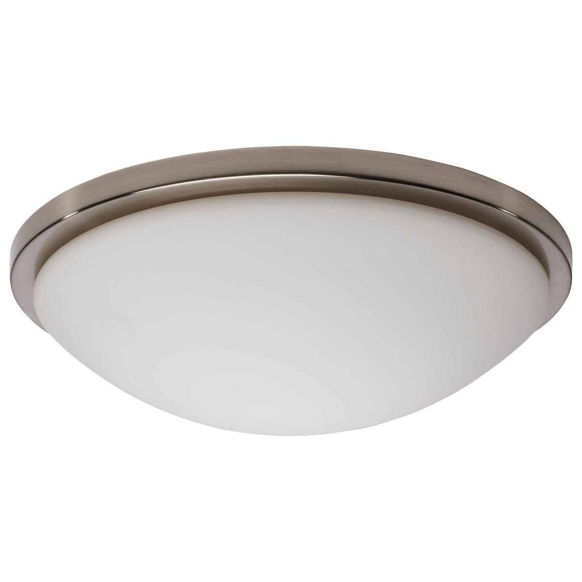 Button - 17 Inch LED Flush Mount Fixture - Brushed Nickel Finish - CCT Selectable - 120 Volts