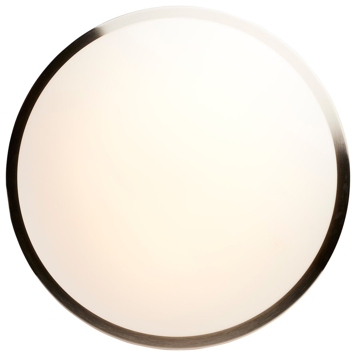 Button - 17 Inch LED Flush Mount Fixture - Brushed Nickel Finish - CCT Selectable - 120 Volts