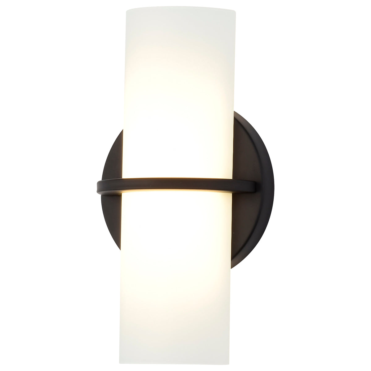 Tucker - LED Wall Sconce - Etched Opal Glass - Aged Bronze Finish