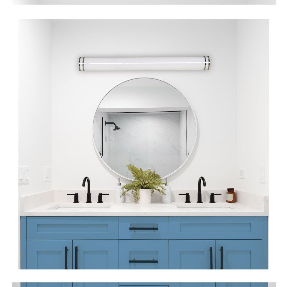 Crispo - LED 25 Inch Vanity - White Finish - 27K/3K/35K/4K/5K CCT Selectable
