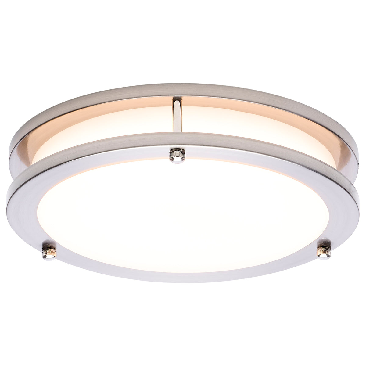 Glamour - LED 10 Inch Flush Mount - Brushed Nickel Finish - 27K/3K/35K/4K/5K CCT Selectable