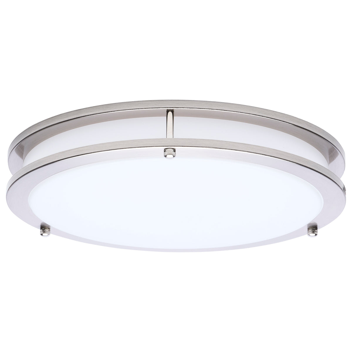 Glamour - LED 13 Inch Flush Mount - Brushed Nickel Finish - 27K/3K/35K/4K/5K Selectable for bedrooms and hallways