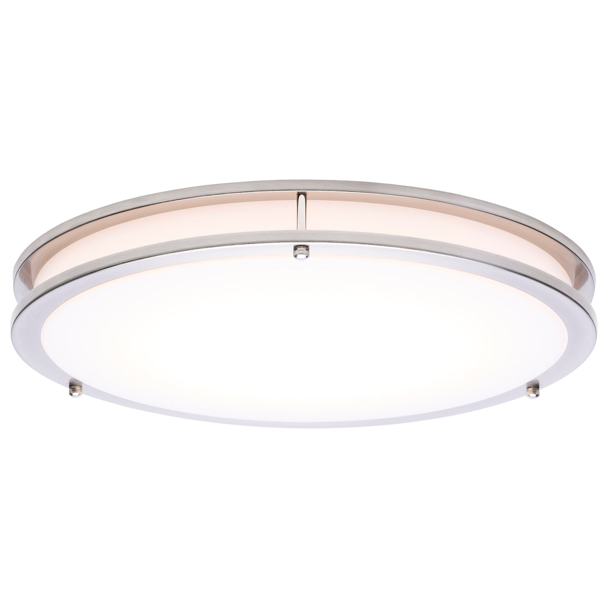 Glamour - LED 17 Inch Flush Mount - Brushed Nickel Finish - 27K/3K/35K/4K/5K CCT Selectable
