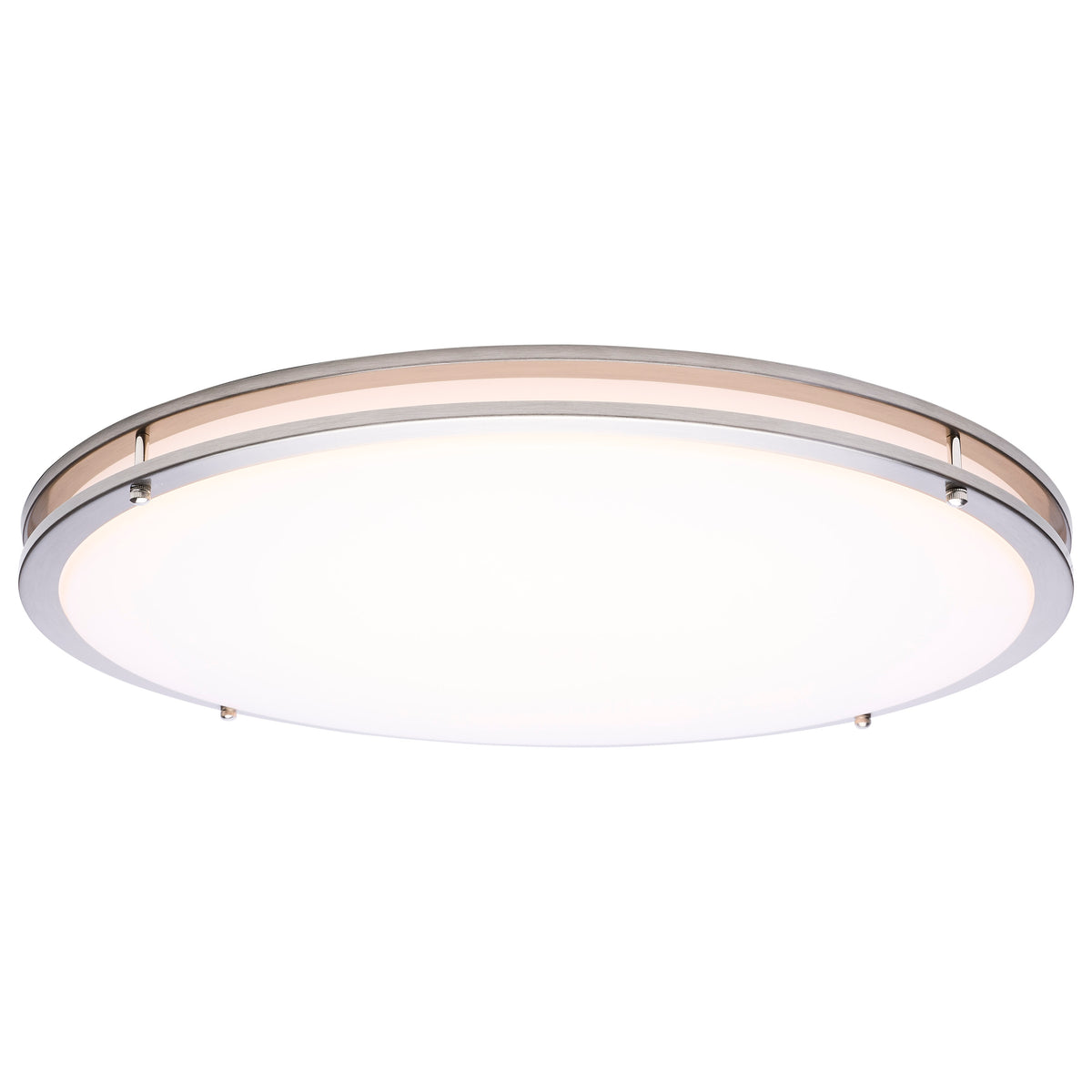 Glamour - LED 24 Inch Flush Mount - Brushed Nickel Finish - 27K/3K/35K/4K/5K CCT Selectable