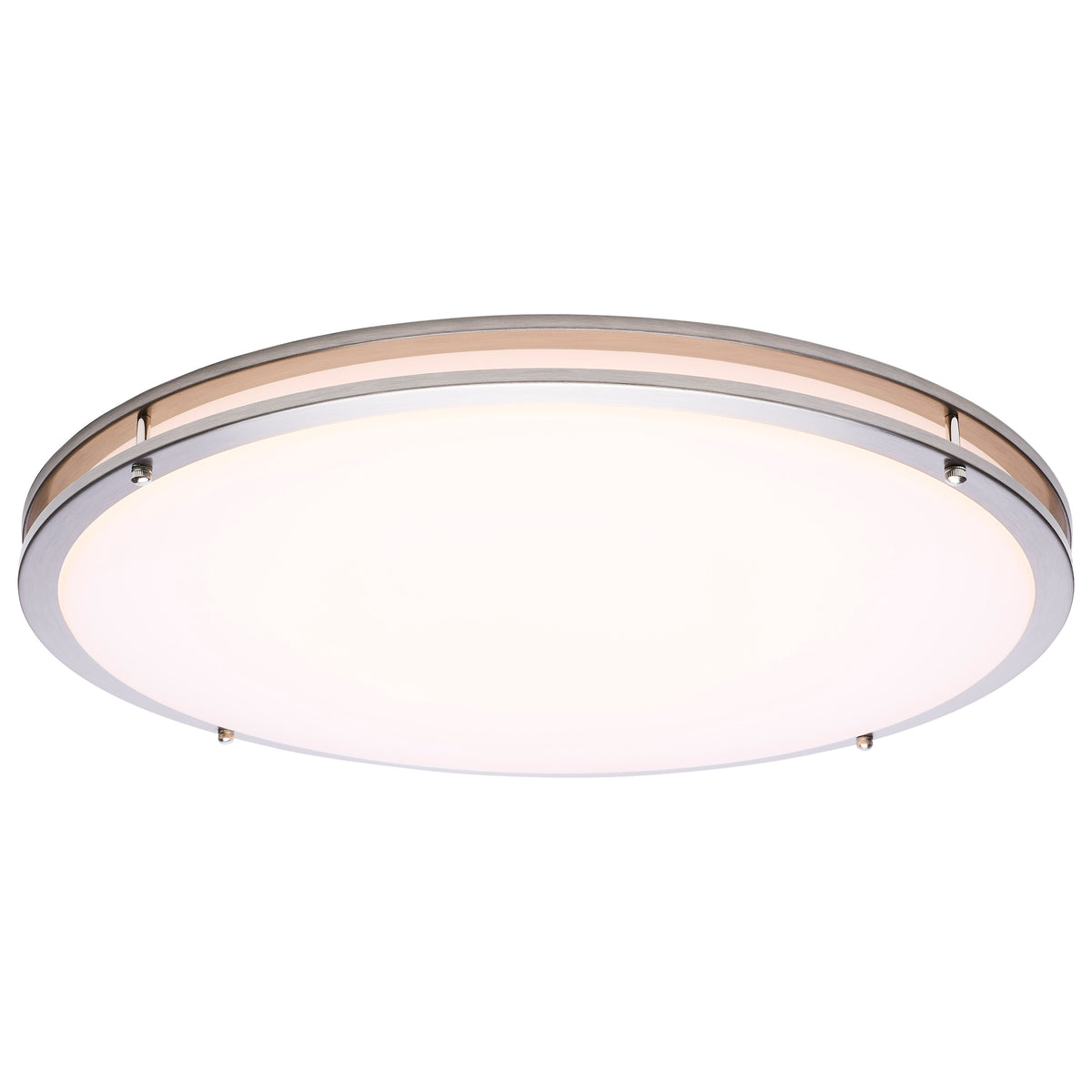 Glamour - LED 24 Inch Flush Mount - Brushed Nickel Finish - 27K/3K/35K/4K/5K CCT Selectable