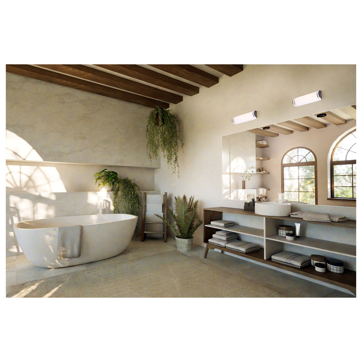 Glamour - LED 25 Inch Linear Flush Mount - Brushed Nickel Finish - 27K/3K/35K/4K/5K CCT Selectable