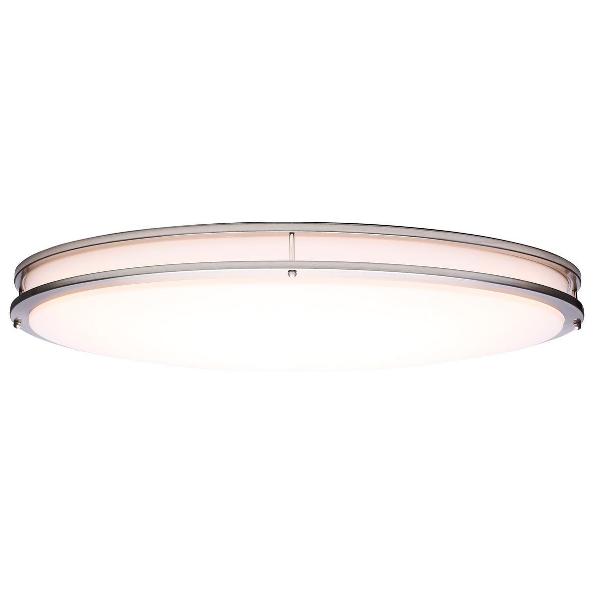 Glamour - LED 32 Inch Oval Flush Mount - Brushed Nickel Finish - 27K/3K/35K/4K/5K CCT Selectable