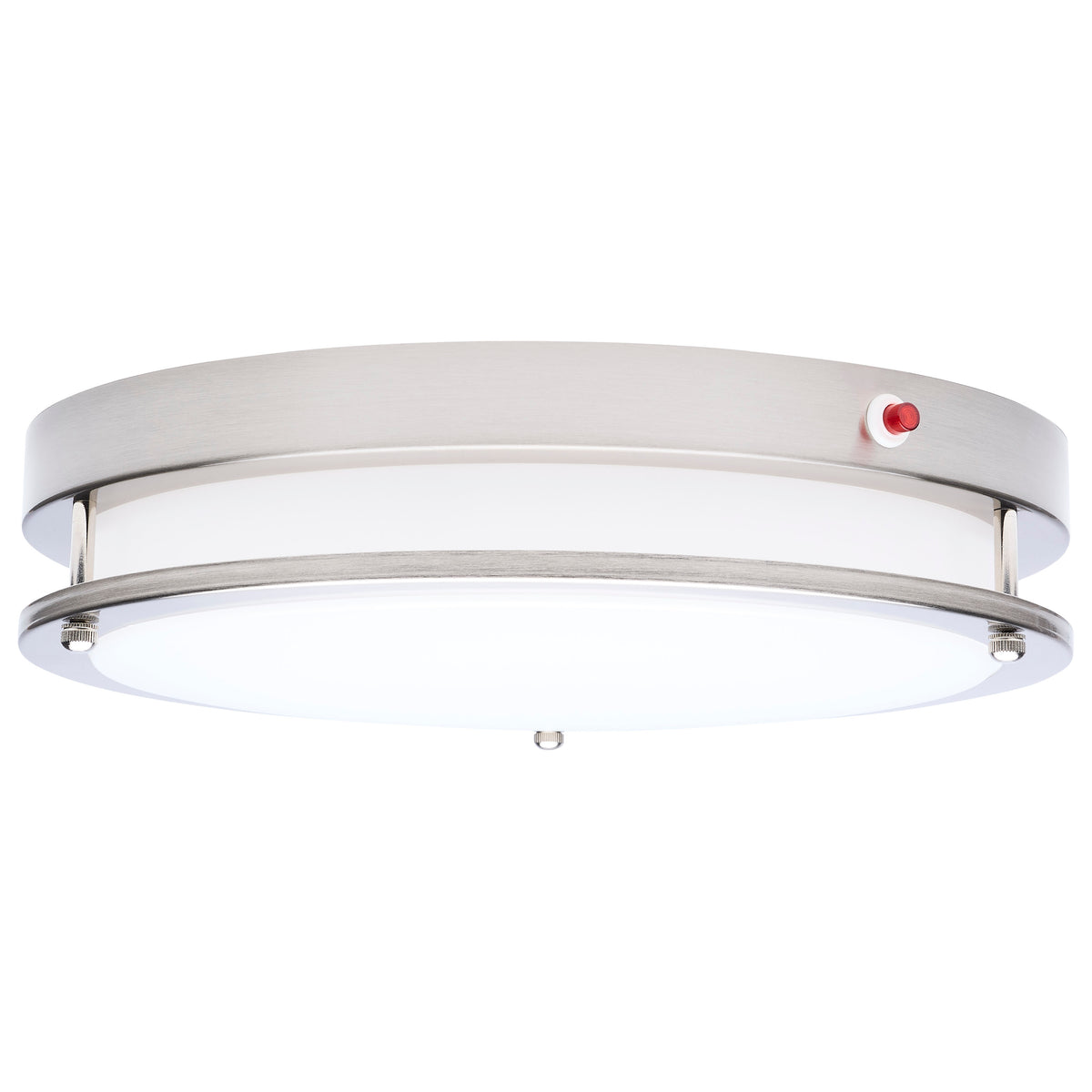 Glamour - 13 Inch LED Flush Mount - Emergency Battery - CCT Selectable - Brushed Nickel Finish