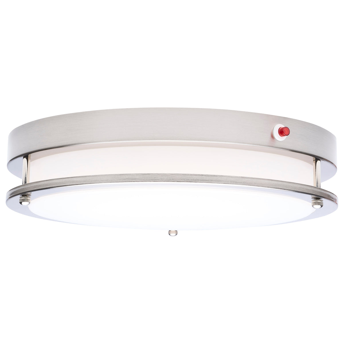 Glamour - 13 Inch LED Flush Mount - Emergency Battery - CCT Selectable - Brushed Nickel Finish