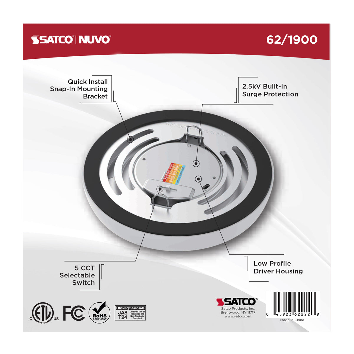Blink Performer - 8 Watt LED - 5 Inch Round Fixture - White Finish - 5 CCT Selectable