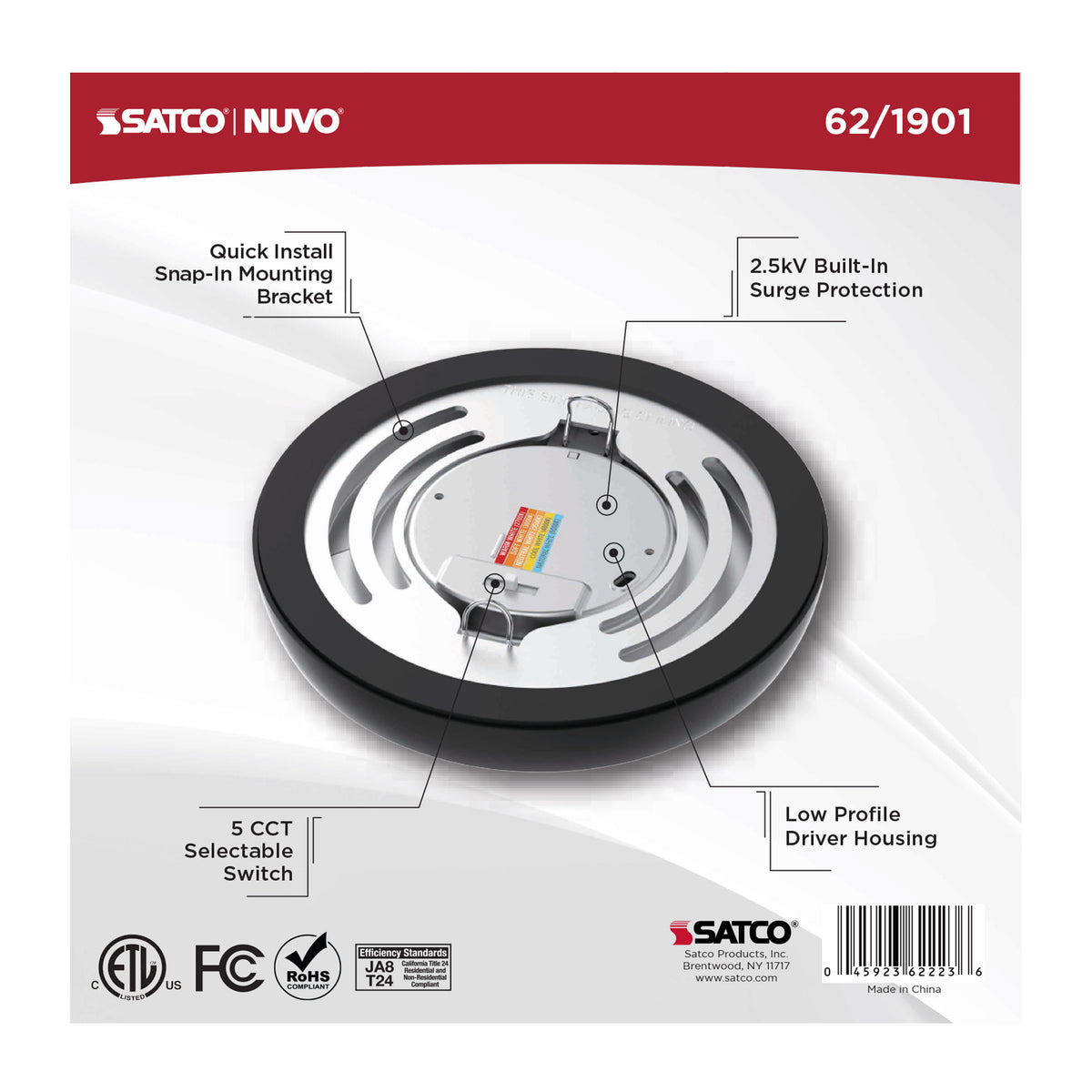 Blink Performer - 8 Watt LED - 5 Inch Round Fixture - Black Finish - 5 CCT Selectable