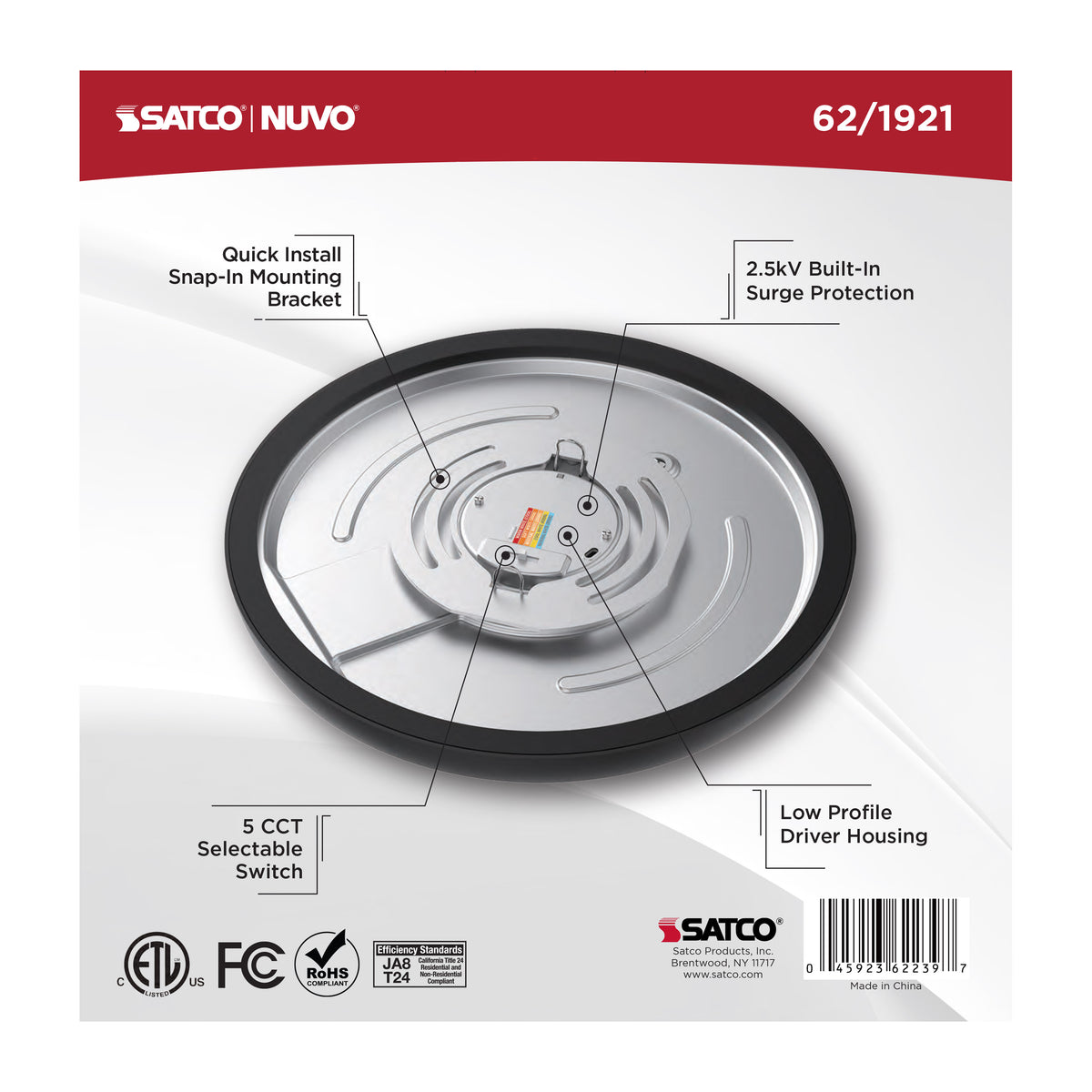 Blink Performer - 11 Watt LED - 9 Inch Round Fixture - Black Finish - 5 CCT Selectable