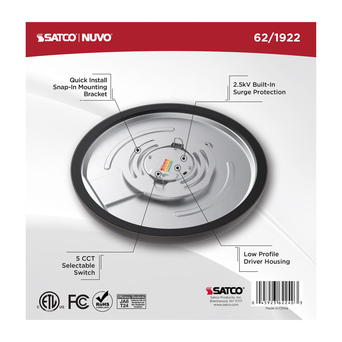 Blink Performer - 11 Watt LED - 9 Inch Round Fixture - Bronze Finish - 5 CCT Selectable