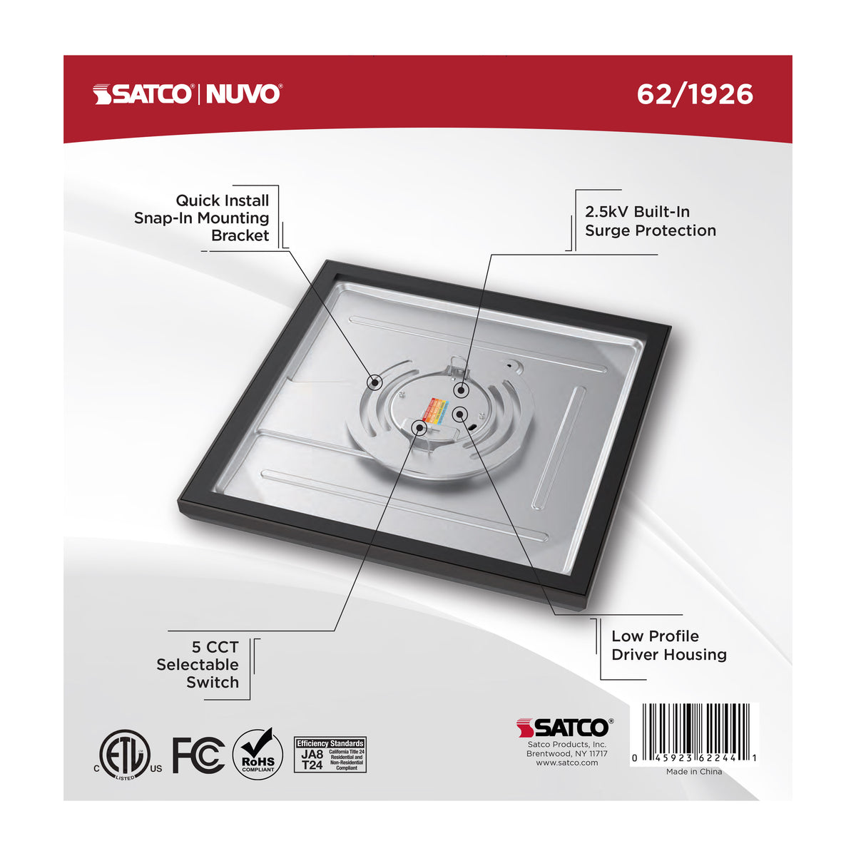 Blink Performer - 11 Watt LED - 9 Inch Square Fixture - Bronze Finish - 5 CCT Selectable