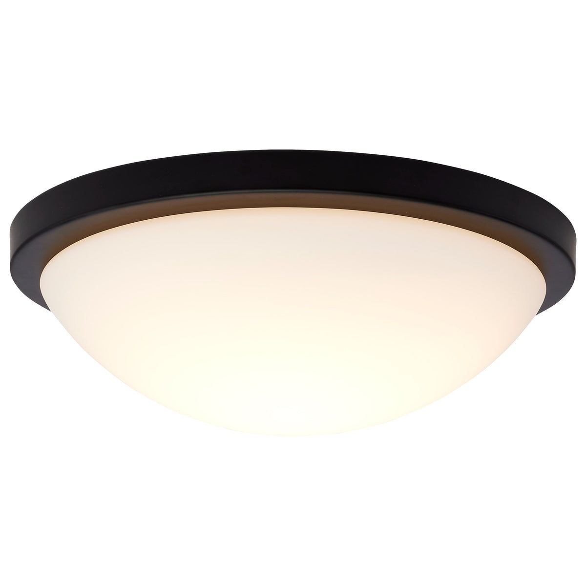 Button - 11 Inch LED Flush Mount Fixture - Matte Black Finish - CCT Selectable - 120 Volts