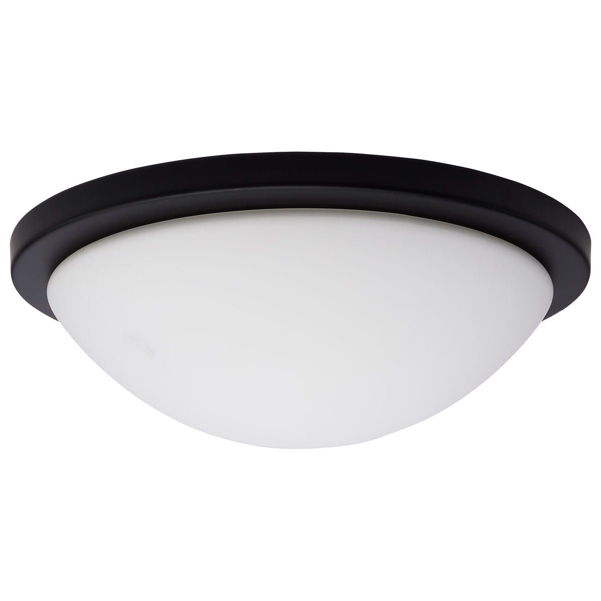 Button - 13 Inch LED Flush Mount Fixture - Matte Black Finish - Selectable - 120 Volts bulb or fixture view