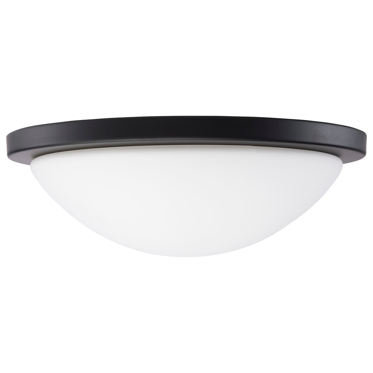 Button - 13 Inch LED Flush Mount Fixture - Matte Black Finish - CCT Selectable - 120 Volts