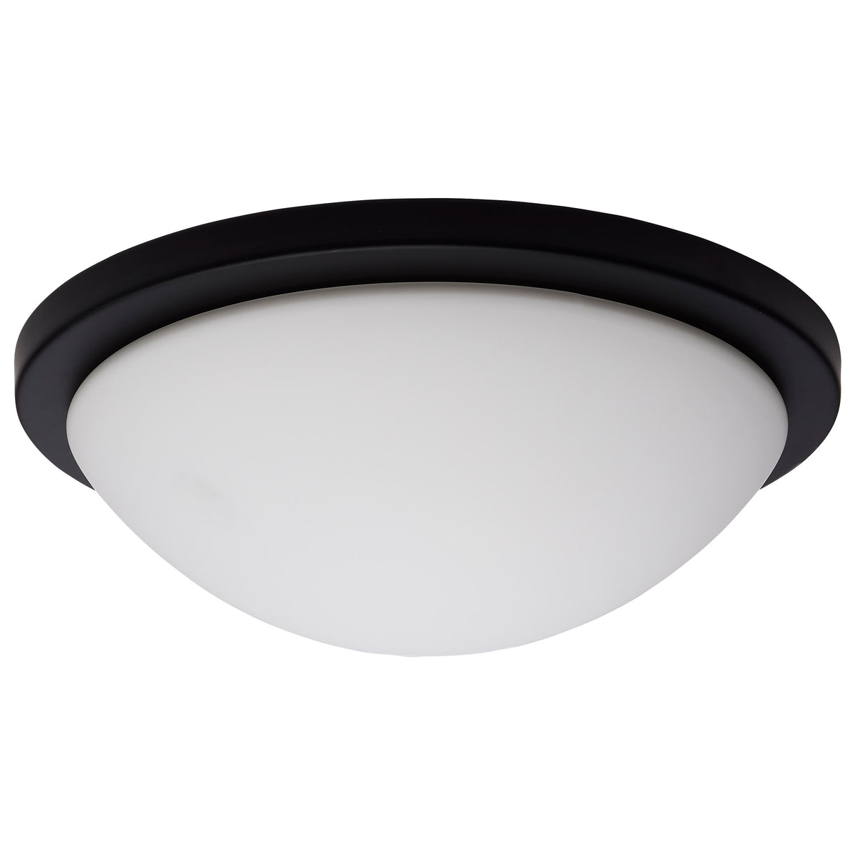 Button - 13 Inch LED Flush Mount Fixture - Matte Black Finish - CCT Selectable - 120 Volts