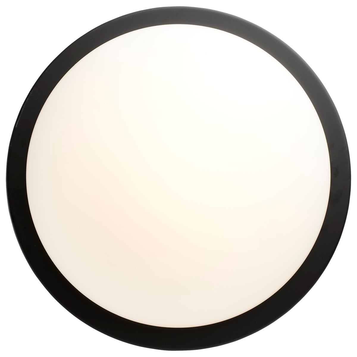 Button - 13 Inch LED Flush Mount Fixture - Matte Black Finish - CCT Selectable - 120 Volts